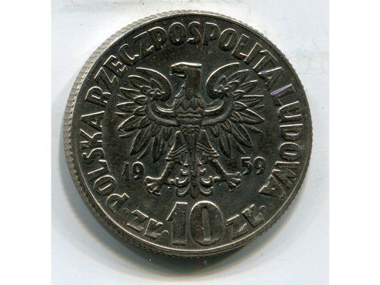 POLSKA. 10 złotych 1959. Mikołaj Kopernik.
